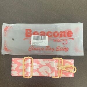 NEW Beacon Leopard Print Pink & Cream Bag Strap.